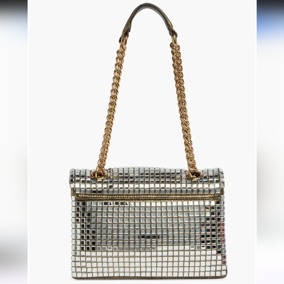 Kurt Geiger Metallic Grid Shoulder Bag W/Dust Bag NWT - Picture 7 of 16